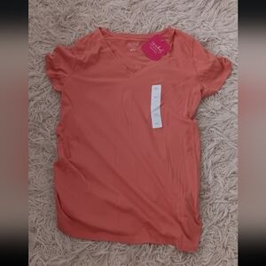 Isabel Maternity Pink Puff Sleeve Polo T-Shirt